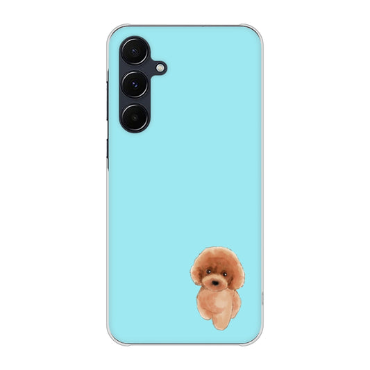 Galaxy A55 5G SC-53E docomo 高画質仕上げ 背面印刷 ハードケーストイプードルレッド