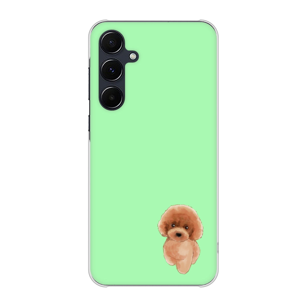 Galaxy A55 5G SC-53E docomo 高画質仕上げ 背面印刷 ハードケーストイプードルレッド