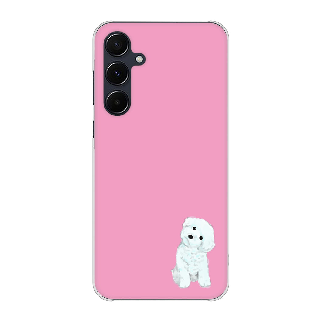 Galaxy A55 5G SC-53E docomo 高画質仕上げ 背面印刷 ハードケーストイプードルホワイト