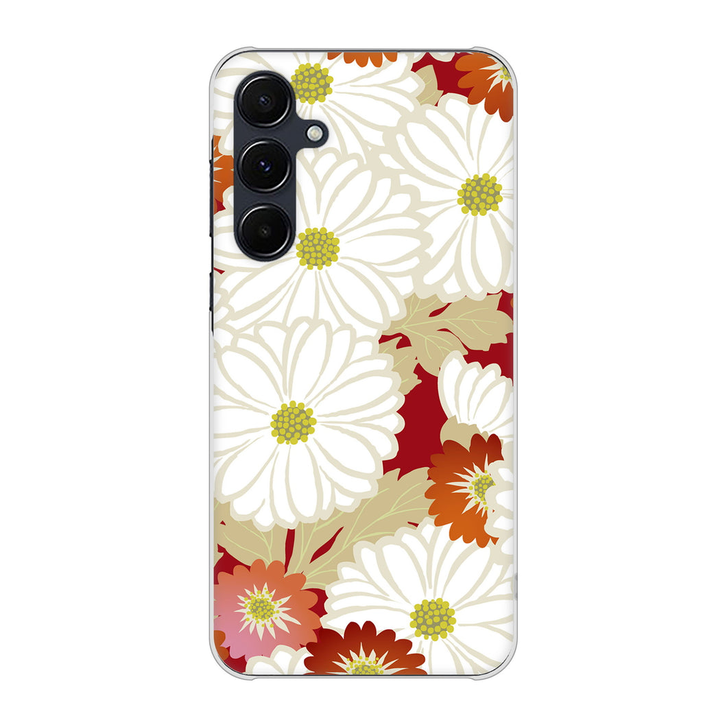 Galaxy A55 5G SC-53E docomo 高画質仕上げ 背面印刷 ハードケース和花柄