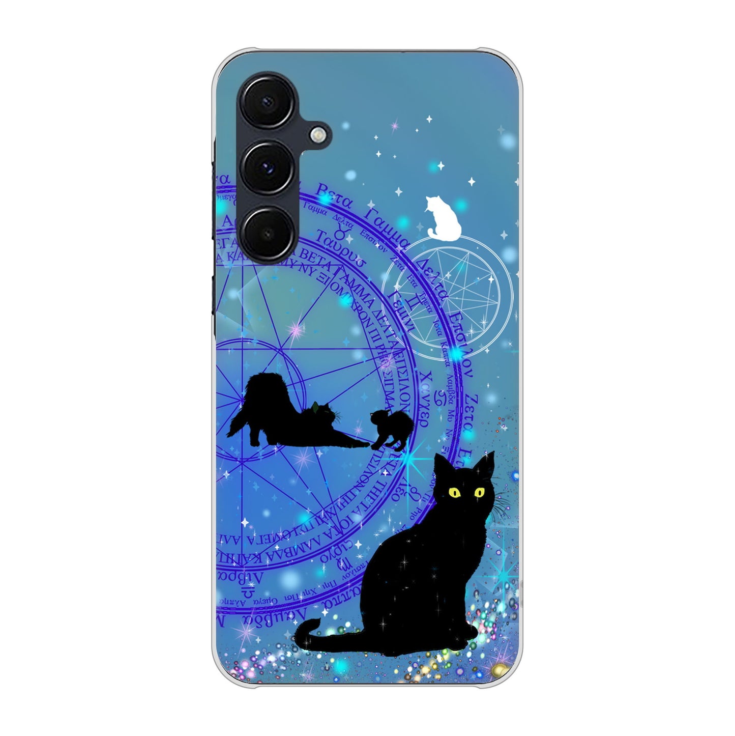 Galaxy A55 5G SC-53E docomo 高画質仕上げ 背面印刷 ハードケース魔法陣猫