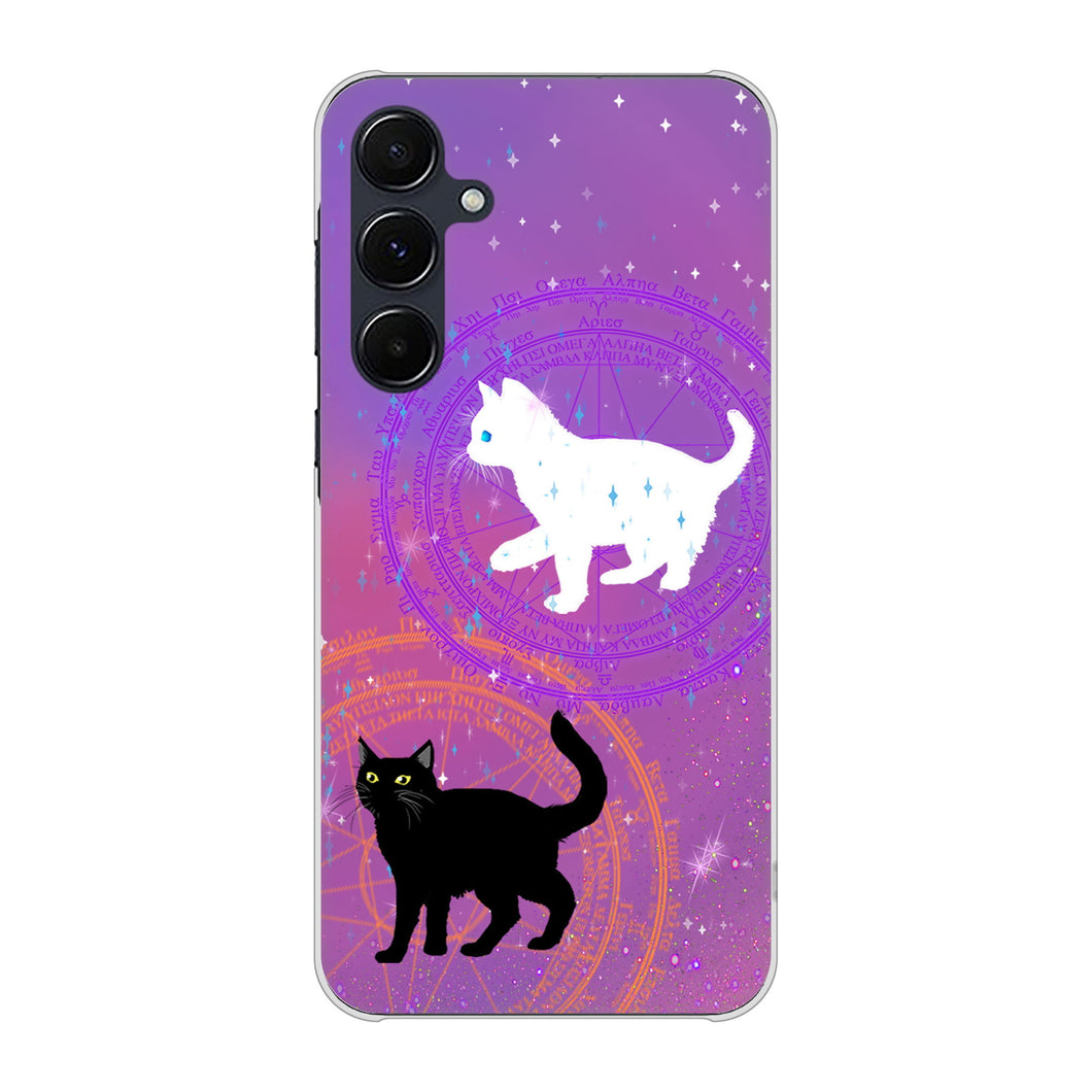 Galaxy A55 5G SC-53E docomo 高画質仕上げ 背面印刷 ハードケース魔法陣猫