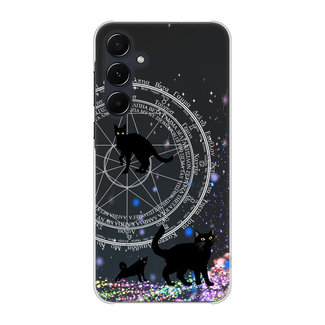 Galaxy A55 5G SC-53E docomo 高画質仕上げ 背面印刷 ハードケース魔法陣猫