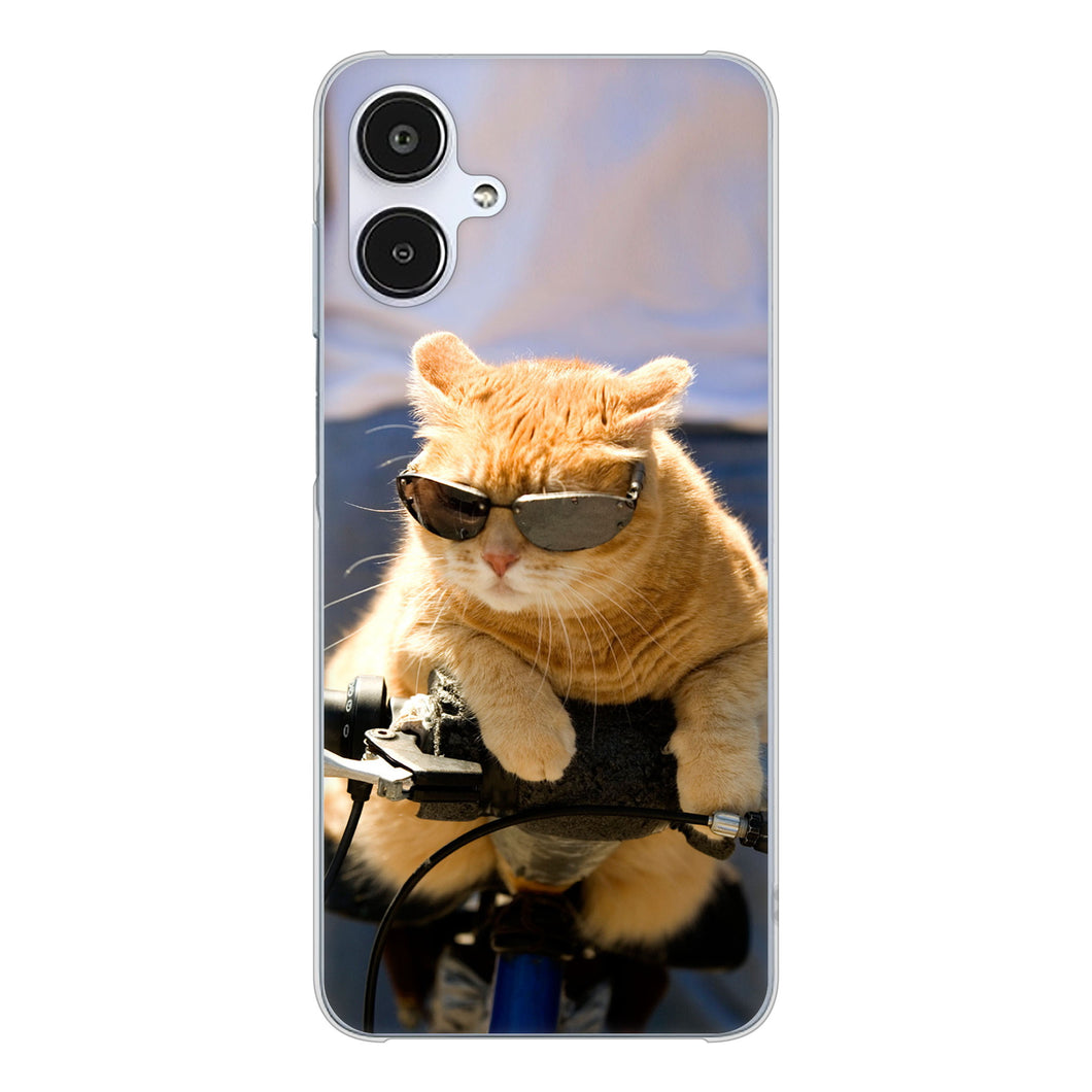 Galaxy A25 5G SC-53F docomo 高画質仕上げ 背面印刷 ハードケース 【595 にゃんとサイクル】