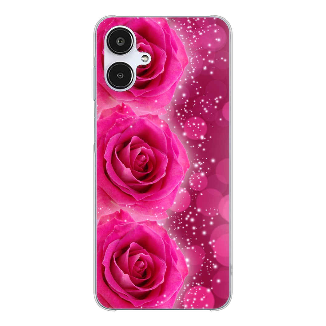 Galaxy A25 5G SC-53F docomo 高画質仕上げ 背面印刷 ハードケース 【VA815 3連のバラ】