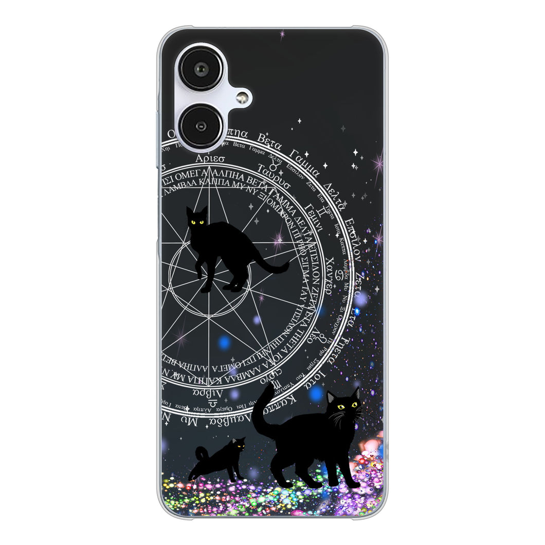 Galaxy A25 5G SC-53F docomo 高画質仕上げ 背面印刷 ハードケース魔法陣猫