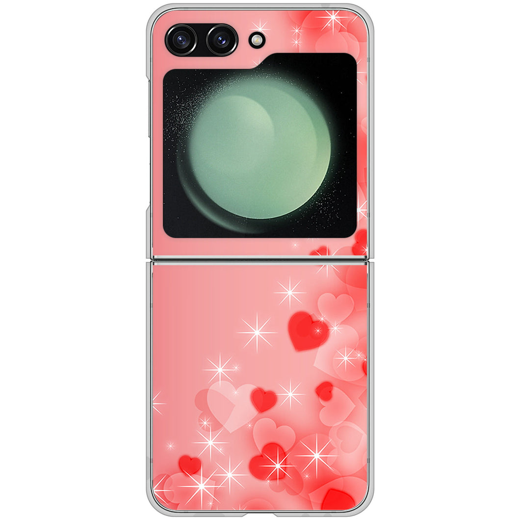 Galaxy Z Flip5 SC-54D docomo 高画質仕上げ 背面印刷 ハードケース 【003 ハート色の夢】