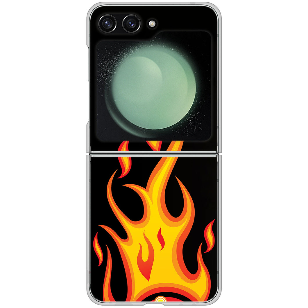 Galaxy Z Flip5 SC-54D docomo 高画質仕上げ 背面印刷 ハードケース 【010 ファイヤー】