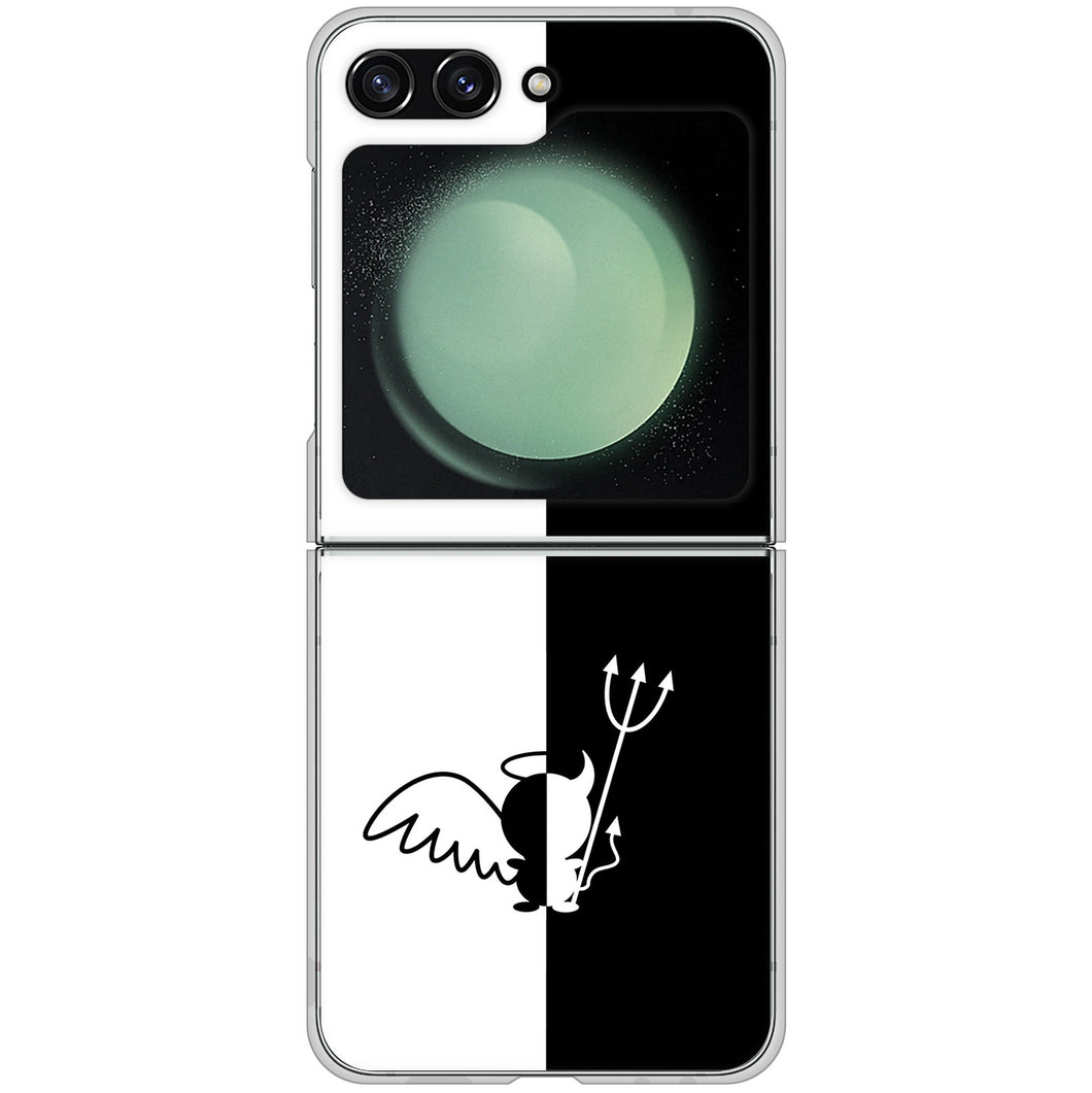 Galaxy Z Flip5 SC-54D docomo 高画質仕上げ 背面印刷 ハードケース 【027 ハーフデビット】