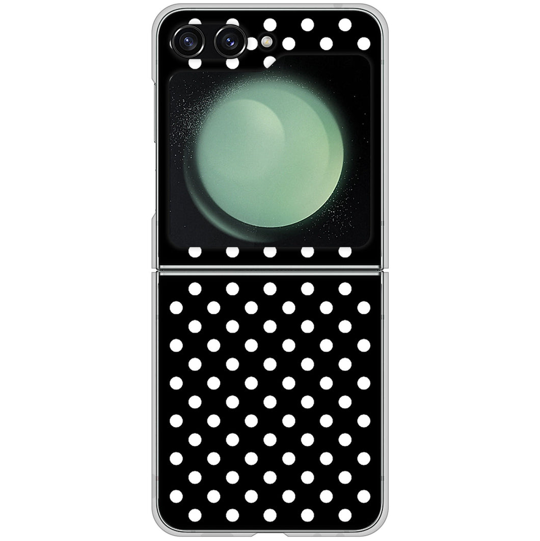 Galaxy Z Flip5 SC-54D docomo 高画質仕上げ 背面印刷 ハードケースシンプル柄(水玉)