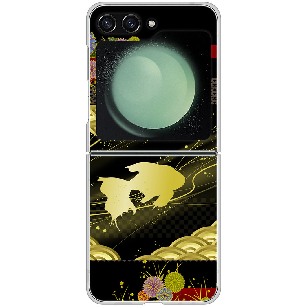 Galaxy Z Flip5 SC-54D docomo 高画質仕上げ 背面印刷 ハードケース 【174 天の川の金魚】