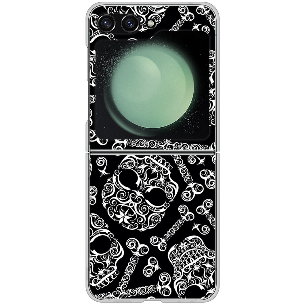 Galaxy Z Flip5 SC-54D docomo 高画質仕上げ 背面印刷 ハードケース 【363 ドクロの刺青】