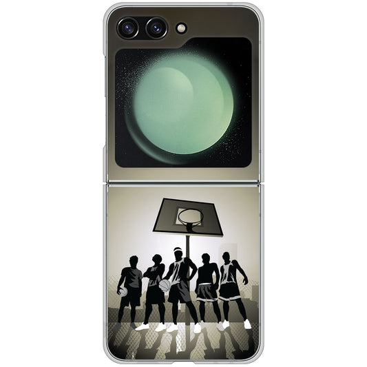 Galaxy Z Flip5 SC-54D docomo 高画質仕上げ 背面印刷 ハードケース 【389 クールバスケ】