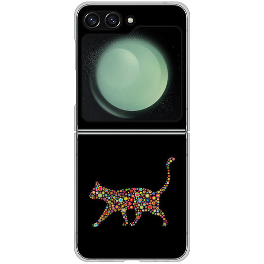Galaxy Z Flip5 SC-54D docomo 高画質仕上げ 背面印刷 ハードケース 【406 カラフルキャット】