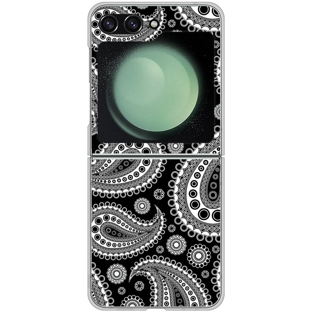 Galaxy Z Flip5 SC-54D docomo 高画質仕上げ 背面印刷 ハードケースペイズリー