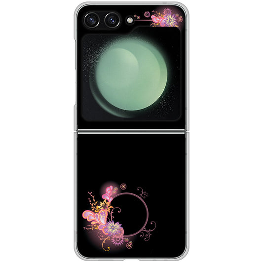 Galaxy Z Flip5 SC-54D docomo 高画質仕上げ 背面印刷 ハードケース 【437 華のフレーム】