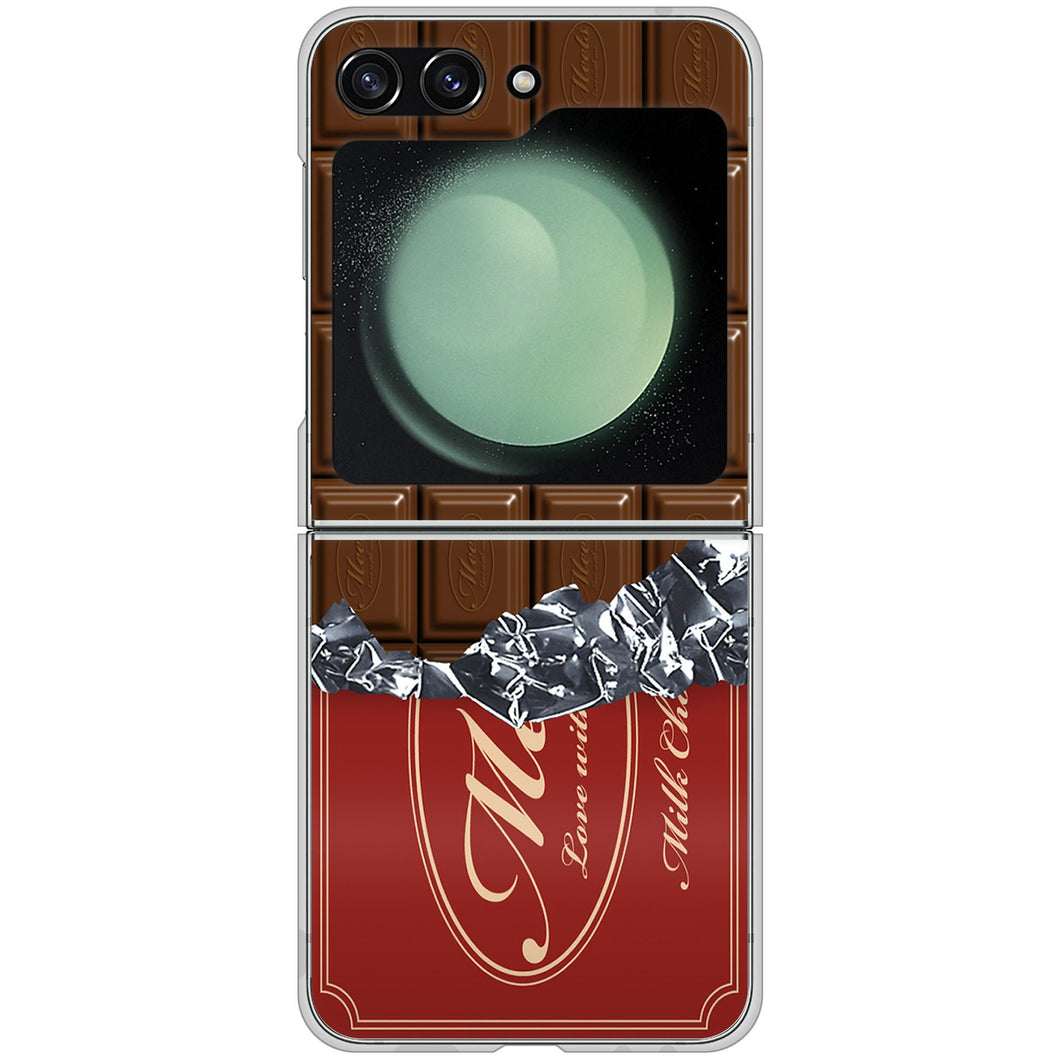 Galaxy Z Flip5 SC-54D docomo 高画質仕上げ 背面印刷 ハードケース板チョコ