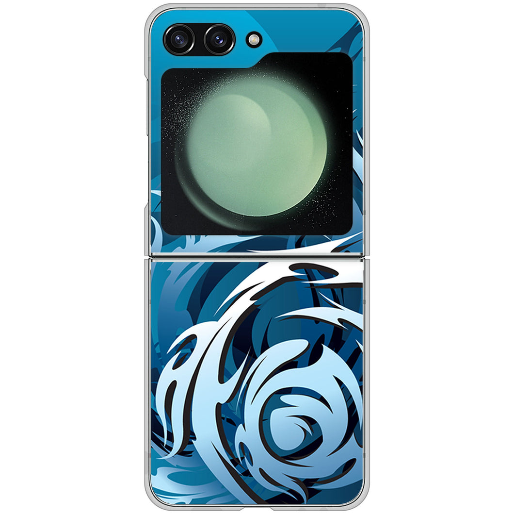 Galaxy Z Flip5 SC-54D docomo 高画質仕上げ 背面印刷 ハードケース 【731 ドラゴンサークル】