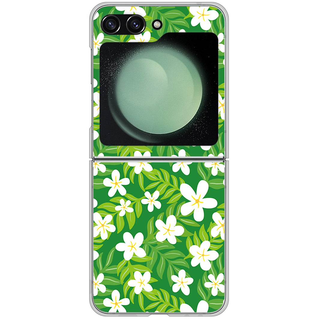 Galaxy Z Flip5 SC-54D docomo 高画質仕上げ 背面印刷 ハードケース 【760 ジャスミンの花畑】