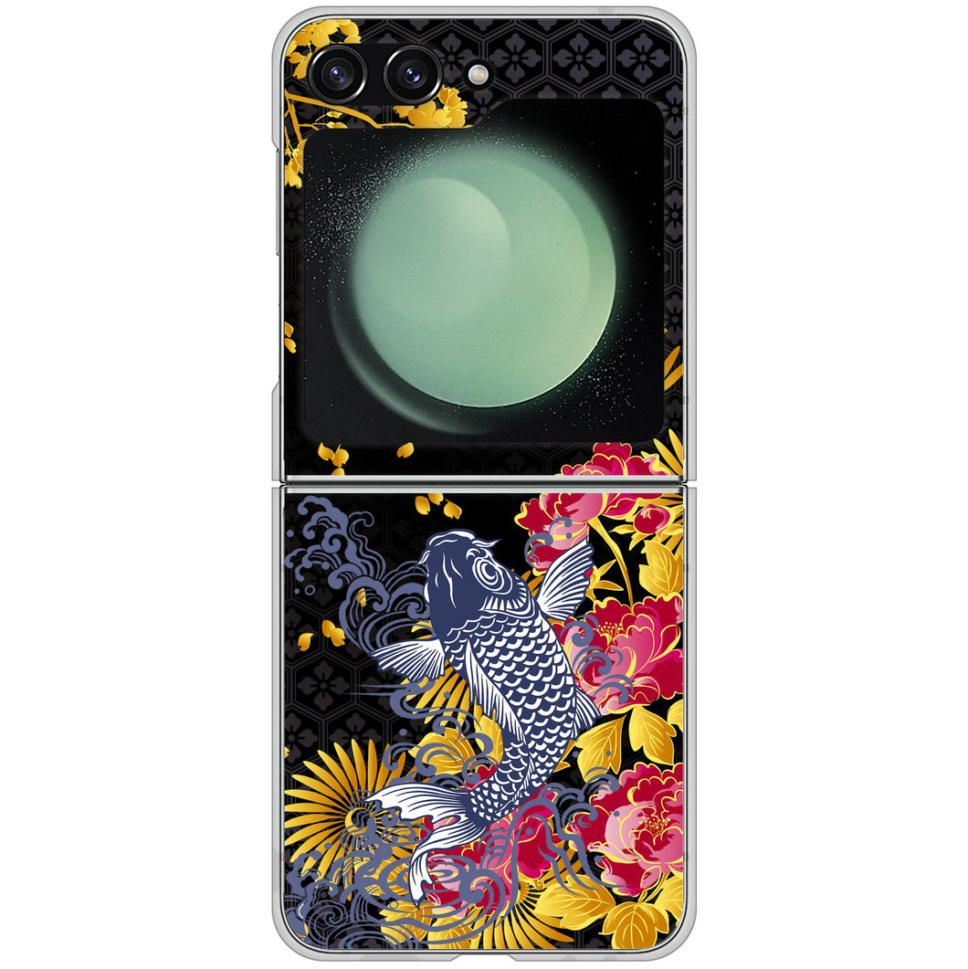 Galaxy Z Flip5 SC-54D docomo 高画質仕上げ 背面印刷 ハードケース鯉
