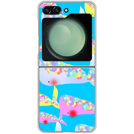 Galaxy Z Flip5 SC-54D docomo 高画質仕上げ 背面印刷 ハードケース 【1045 くじらの仲間】