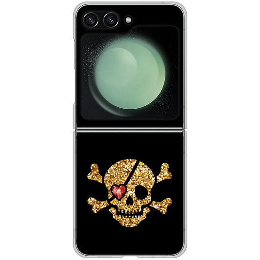 Galaxy Z Flip5 SC-54D docomo 高画質仕上げ 背面印刷 ハードケース 【1082 海賊ドクロ】