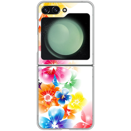 Galaxy Z Flip5 SC-54D docomo 高画質仕上げ 背面印刷 ハードケース 【1209 光と花】