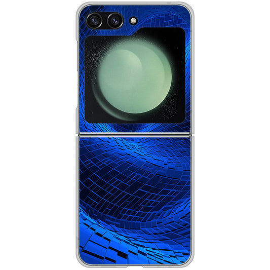 Galaxy Z Flip5 SC-54D docomo 高画質仕上げ 背面印刷 ハードケース 【1302 ワープブルー】