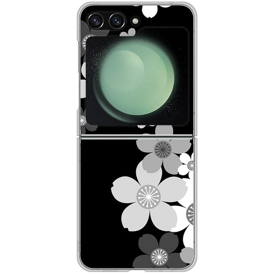 Galaxy Z Flip5 SC-54D docomo 高画質仕上げ 背面印刷 ハードケース 【1334 桜のフレーム】