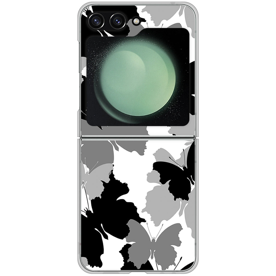 Galaxy Z Flip5 SC-54D docomo 高画質仕上げ 背面印刷 ハードケース 【1336 夜の蝶】