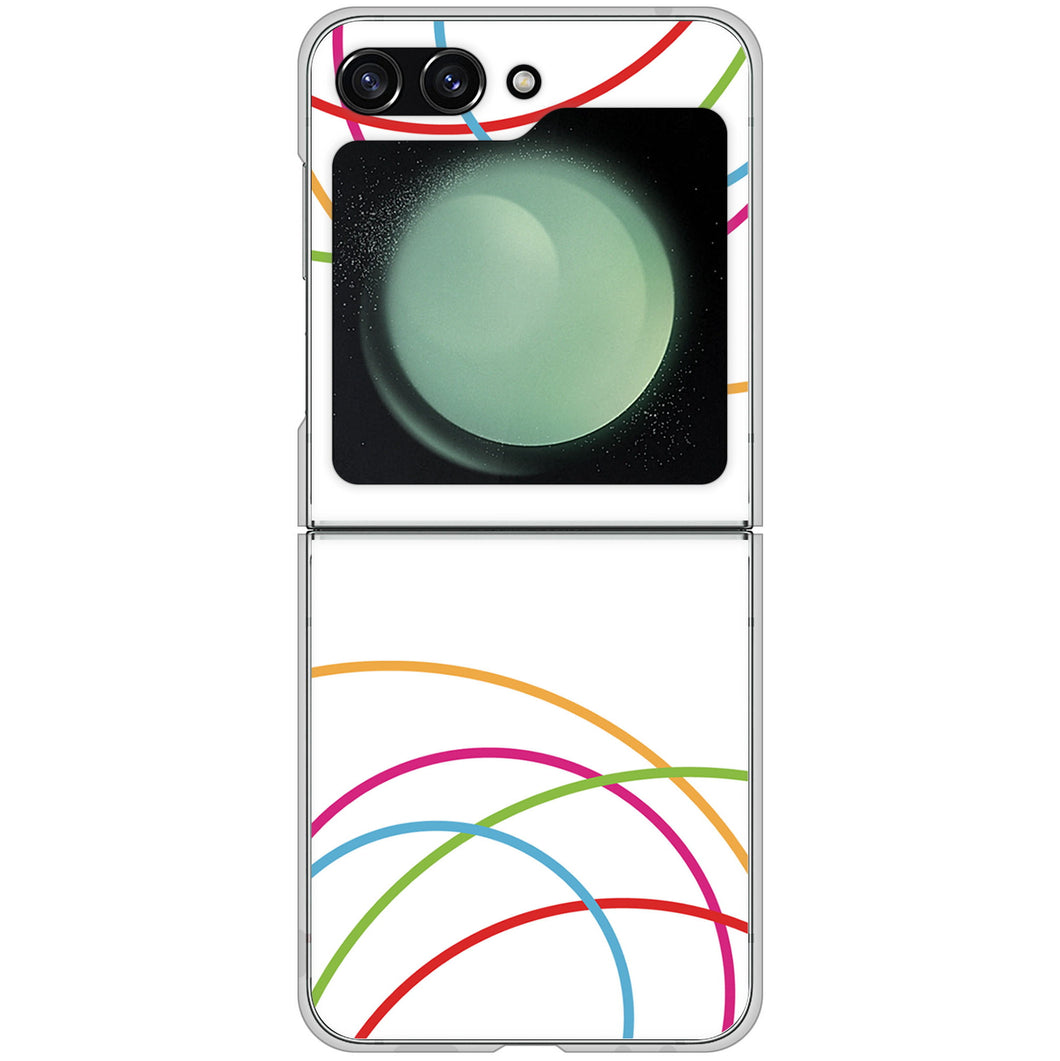Galaxy Z Flip5 SC-54D docomo 高画質仕上げ 背面印刷 ハードケース 【IB912 重なり合う曲線】