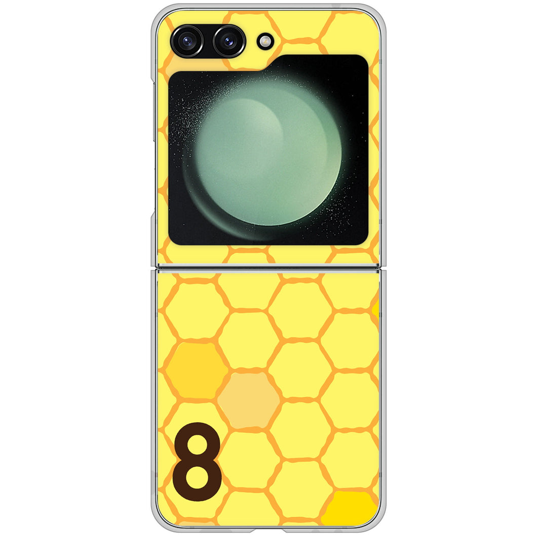 Galaxy Z Flip5 SC-54D docomo 高画質仕上げ 背面印刷 ハードケース 【IB913 はちの巣】