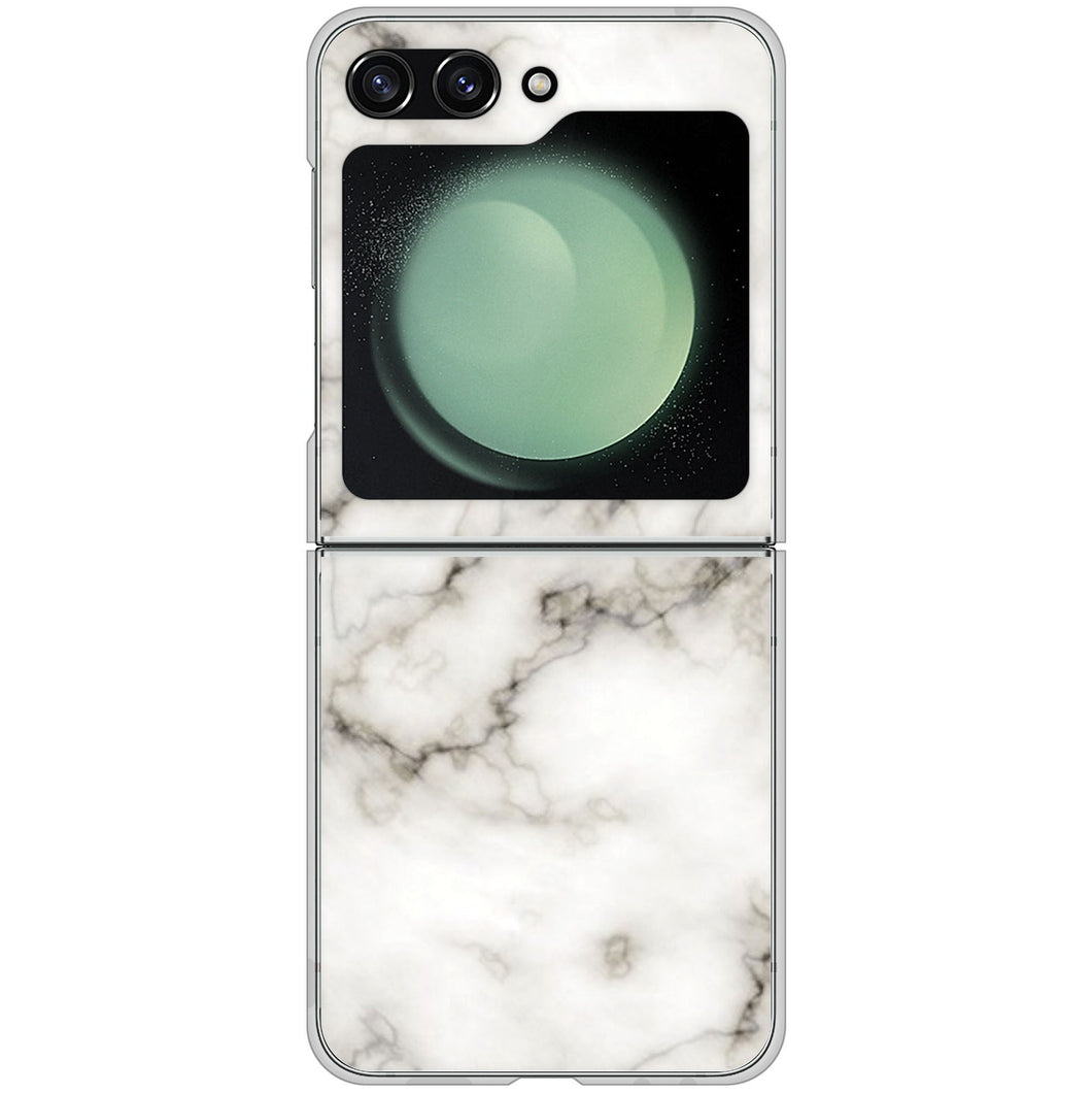 Galaxy Z Flip5 SC-54D docomo 高画質仕上げ 背面印刷 ハードケース大理石BK