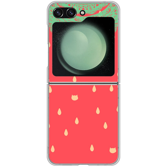 Galaxy Z Flip5 SC-54D docomo 高画質仕上げ 背面印刷 ハードケース 【MI800 strawberry ストロベリー】