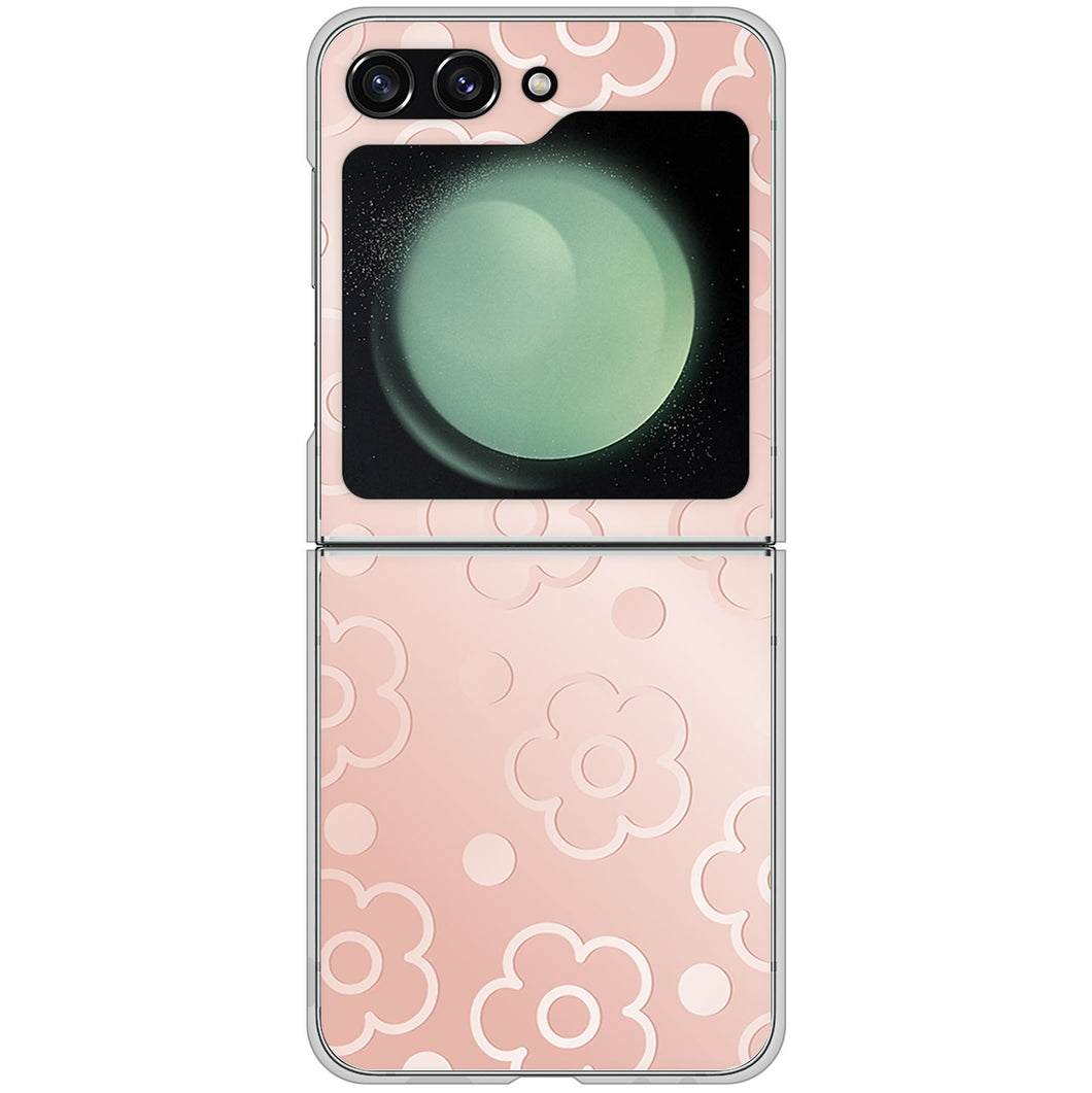 Galaxy Z Flip5 SC-54D docomo 高画質仕上げ 背面印刷 ハードケースエンボス風デイジーシンプル