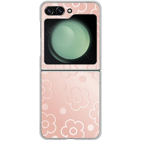 Galaxy Z Flip5 SC-54D docomo 高画質仕上げ 背面印刷 ハードケースエンボス風デイジーシンプル