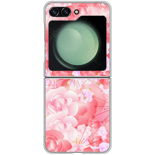 Galaxy Z Flip5 SC-54D docomo 高画質仕上げ 背面印刷 ハードケース 【VA817 はんなり色の華】