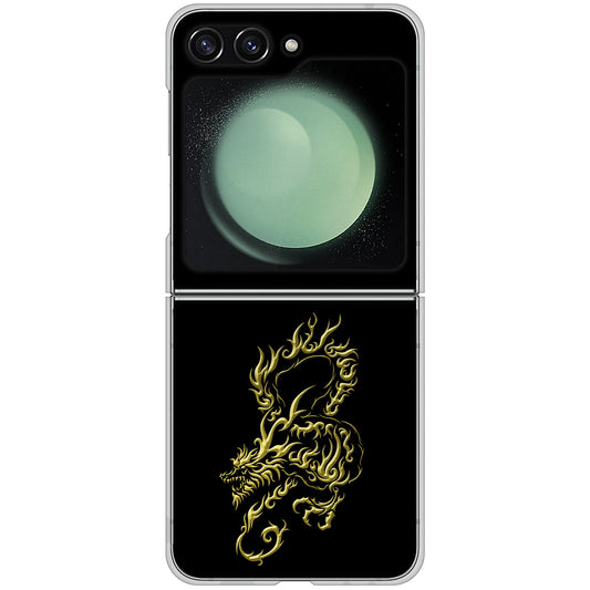 Galaxy Z Flip5 SC-54D docomo 高画質仕上げ 背面印刷 ハードケース 【VA831 闇と龍】