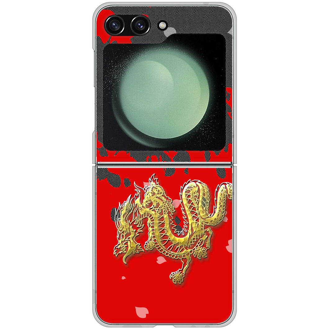 Galaxy Z Flip5 SC-54D docomo 高画質仕上げ 背面印刷 ハードケース和竜