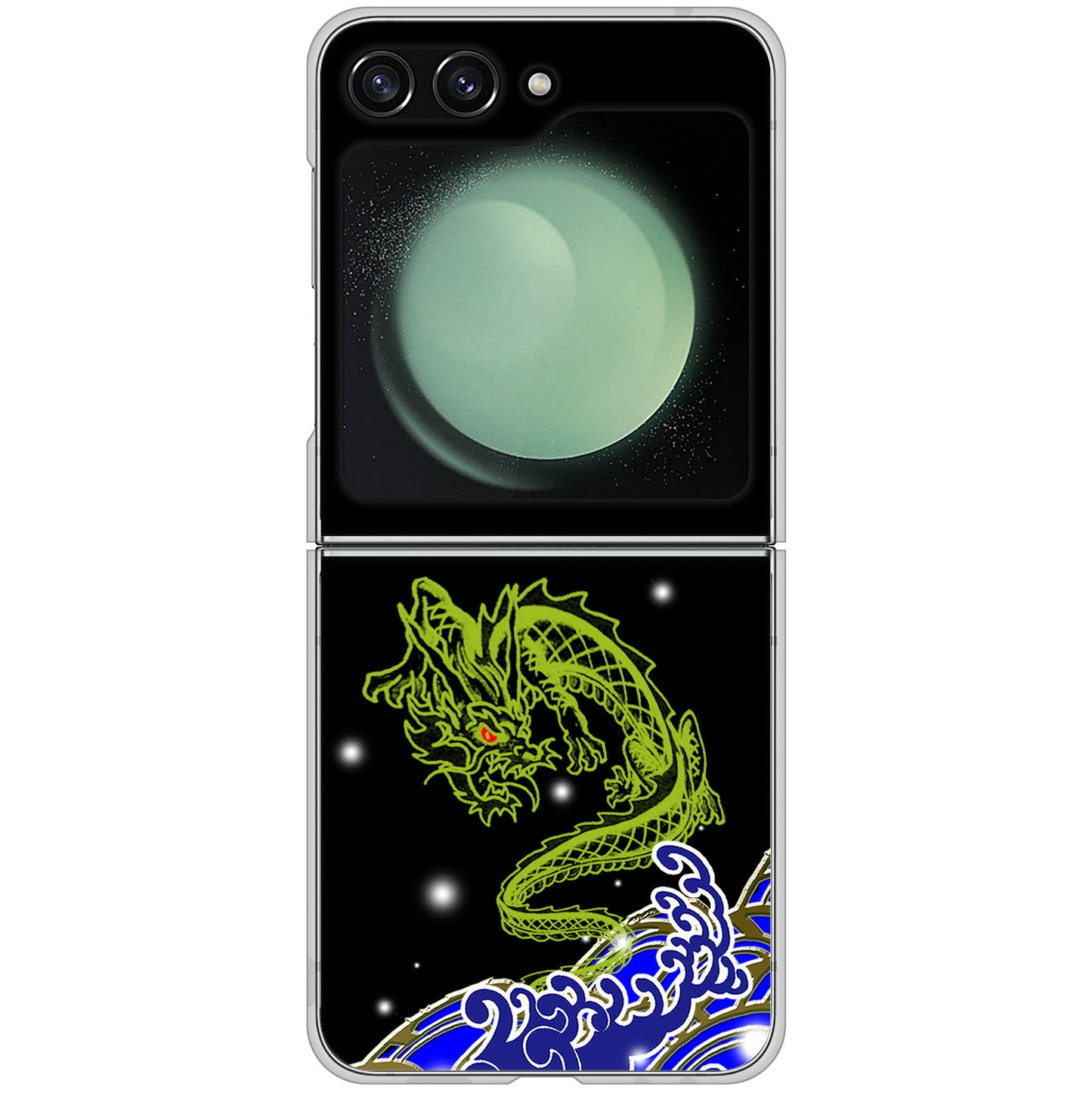Galaxy Z Flip5 SC-54D docomo 高画質仕上げ 背面印刷 ハードケース水竜
