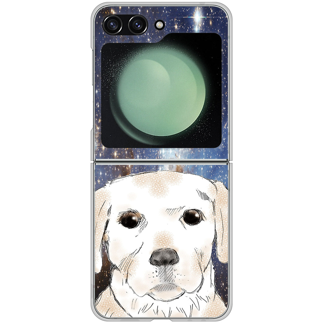 Galaxy Z Flip5 SC-54D docomo 高画質仕上げ 背面印刷 ハードケースラブラドールレトリバー