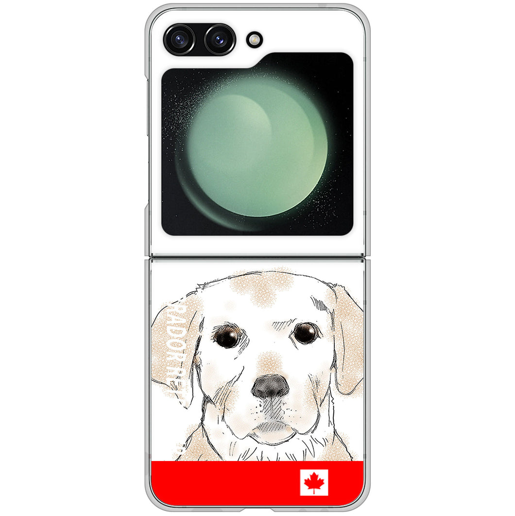 Galaxy Z Flip5 SC-54D docomo 高画質仕上げ 背面印刷 ハードケースラブラドールレトリバー