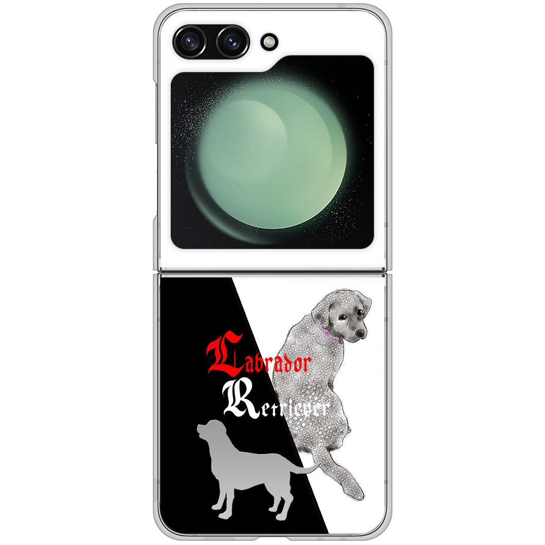 Galaxy Z Flip5 SC-54D docomo 高画質仕上げ 背面印刷 ハードケースラブラドールレトリバー