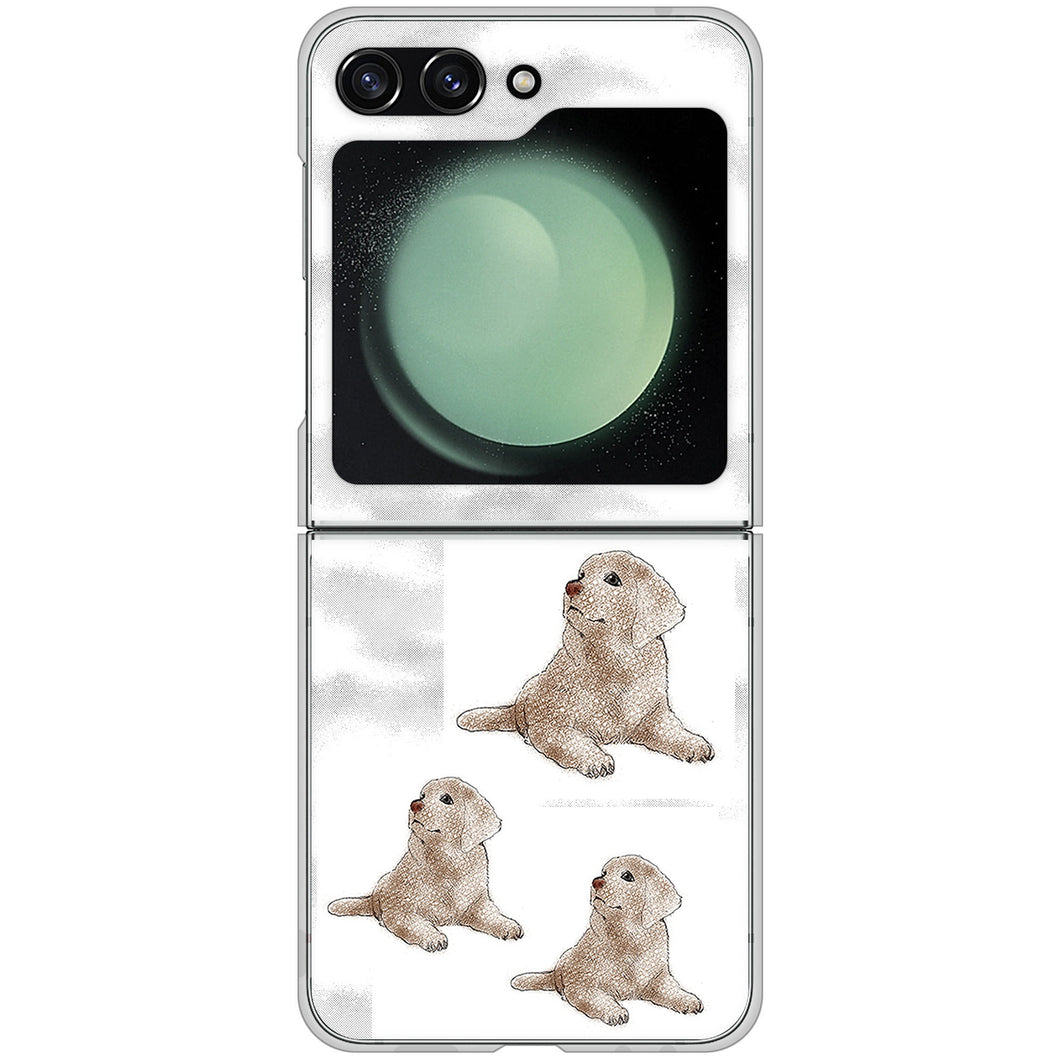 Galaxy Z Flip5 SC-54D docomo 高画質仕上げ 背面印刷 ハードケースラブラドールレトリバー