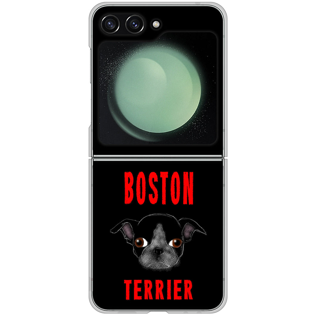 Galaxy Z Flip5 SC-54D docomo 高画質仕上げ 背面印刷 ハードケースボストンテリア