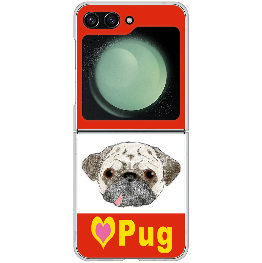 Galaxy Z Flip5 SC-54D docomo 高画質仕上げ 背面印刷 ハードケースパグ