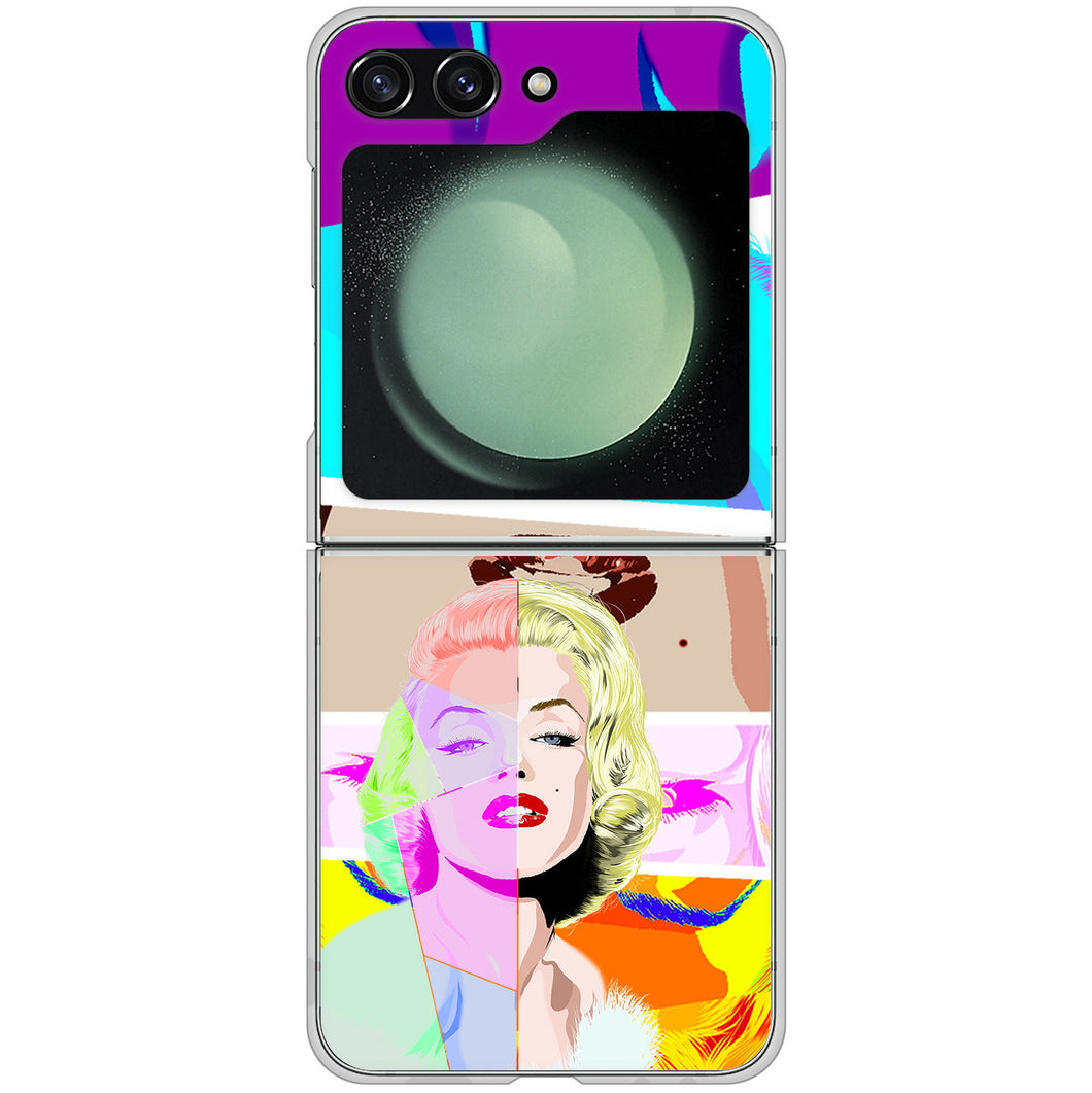 Galaxy Z Flip5 SC-54D docomo 高画質仕上げ 背面印刷 ハードケースマリリンモンローデザイン