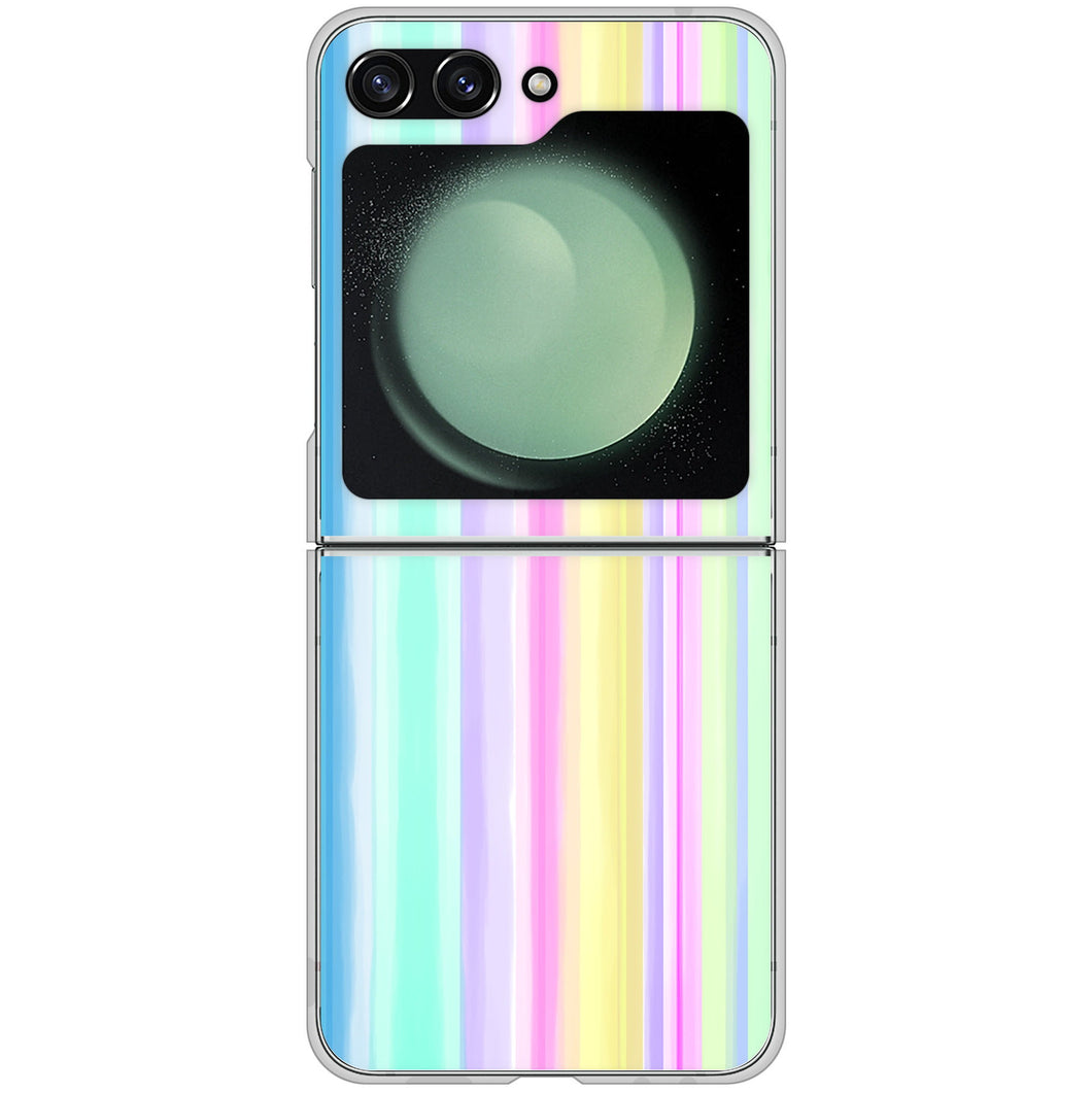 Galaxy Z Flip5 SC-54D docomo 高画質仕上げ 背面印刷 ハードケースレインボー