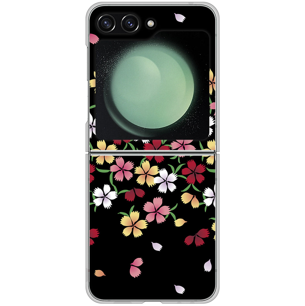 Galaxy Z Flip5 SC-54D docomo 高画質仕上げ 背面印刷 ハードケース和花柄