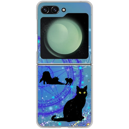 Galaxy Z Flip5 SC-54D docomo 高画質仕上げ 背面印刷 ハードケース魔法陣猫